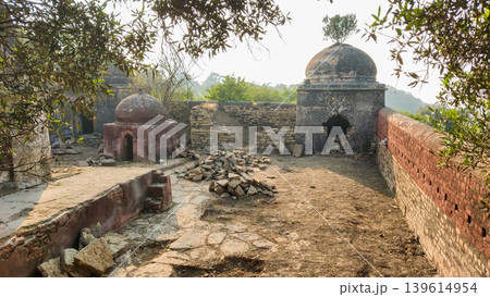 Ancient Gurdwara Sri Guru Nanak Sahib ruins in Tilla Jogian Pakistan Ancient Gurdwara Sri Guru Nanak Sahib ruins in Tilla Jogian Pakistan 139614954