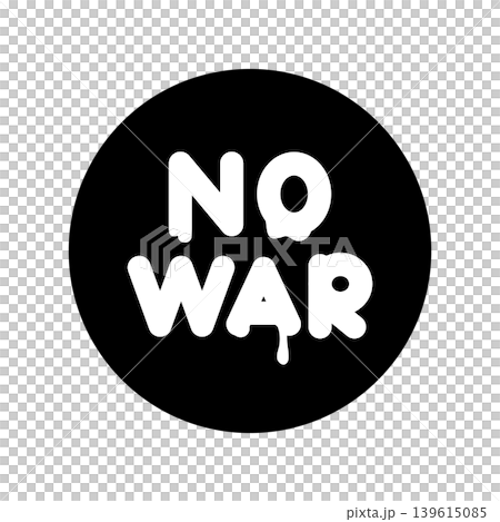 Anti-war Japanese flag-style black and white logo Anti-war Japanese flag-style black and white logo 139615085