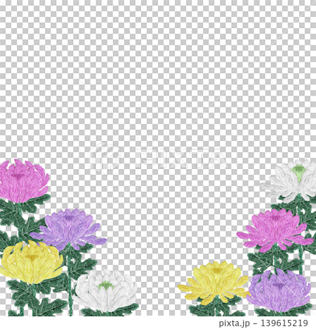 【菊花花框】手工刺繡插畫材料 139615219