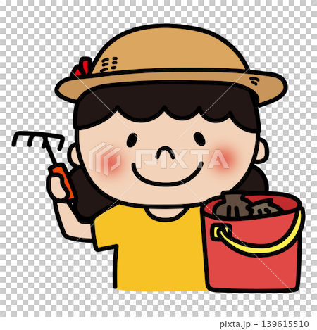 A girl with fluffy, curly hair goes clam digging. A girl with fluffy, curly hair goes clam digging. 139615510