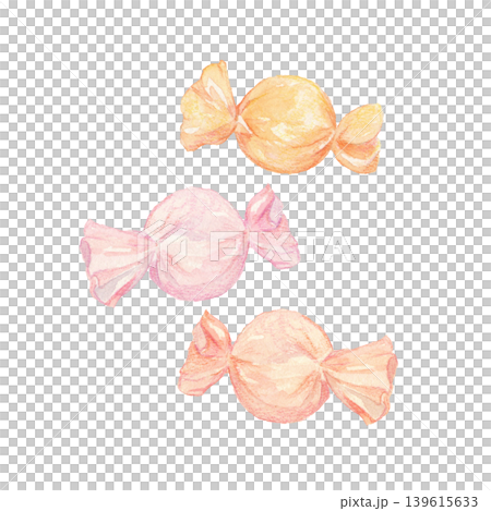 水彩で描いた飴玉 キャンディー 水彩で描いた飴玉 キャンディー 139615633