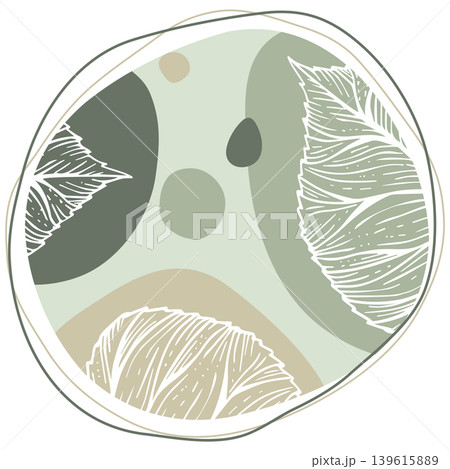 skeleton leaves in round abstract shape skeleton leaves in round abstract shape 139615889