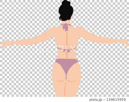 水着を着た女性のイラスト 水着を着た女性のイラスト 139615959