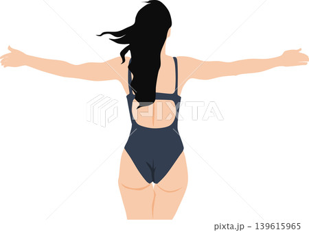 水着を着た女性のイラスト 139615965