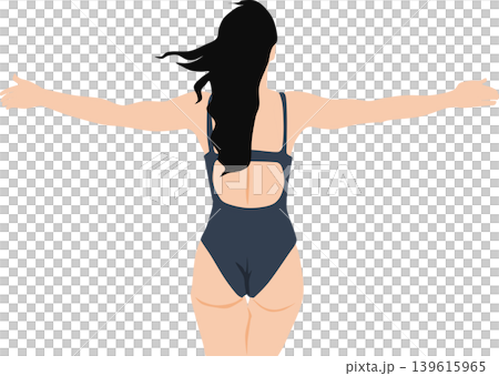 水着を着た女性のイラスト 139615965