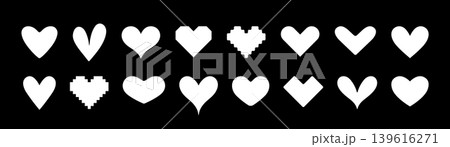 Collection Love Heart Icon symbol Collection Love Heart Icon symbol 139616271