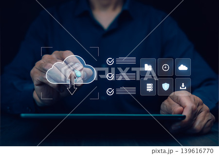 Cloud Storage Management and Secure File Transfer Concept 139616770
