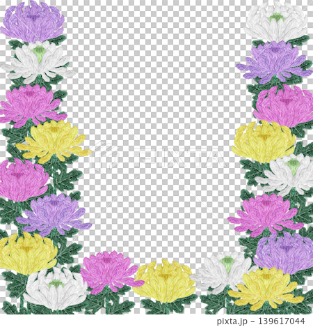 【菊花花框】手工刺繡插畫材料 139617044
