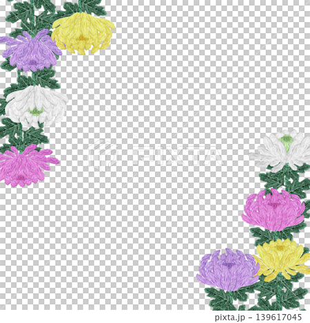【菊花花框】手工刺繡插畫材料 139617045