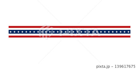 American Patriotic Banner With Stars And Stripes Red White Blue Horizontal Decorative Divider American Patriotic Banner With Stars And Stripes Red White Blue Horizontal Decorative Divider 139617675