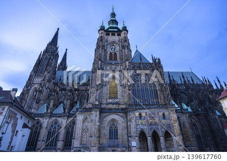 St. Vitus Cathedral in Prague Castle gothic architecture St. Vitus Cathedral in Prague Castle gothic architecture 139617760
