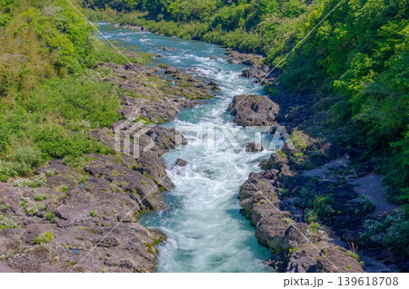 高知県梼原町 八百とどろの渓谷と四万十川水系の絶景 139618708