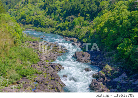 高知県梼原町 八百とどろの渓谷と四万十川水系の絶景 139618709