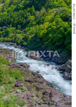 高知県梼原町 八百とどろの渓谷と四万十川水系の絶景 高知県梼原町 八百とどろの渓谷と四万十川水系の絶景 139618716