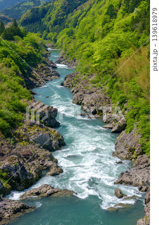 八百とどろ 四万十川水系の急流と奇岩が織りなす渓谷風景 八百とどろ 四万十川水系の急流と奇岩が織りなす渓谷風景 139618979
