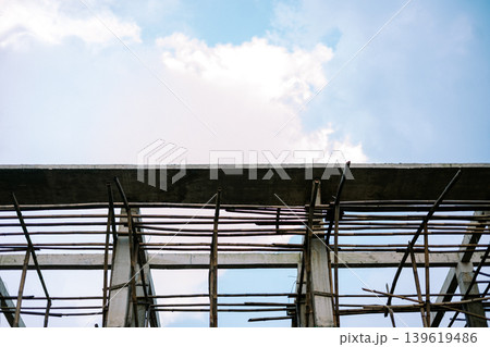 Concrete Structure Development on School Building Construction Site Concrete Structure Development on School Building Construction Site 139619486