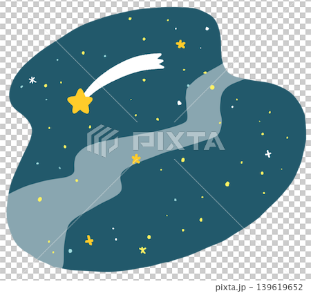 Shooting stars in the night sky Shooting stars in the night sky 139619652