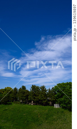 初夏の草原と青空 139619897