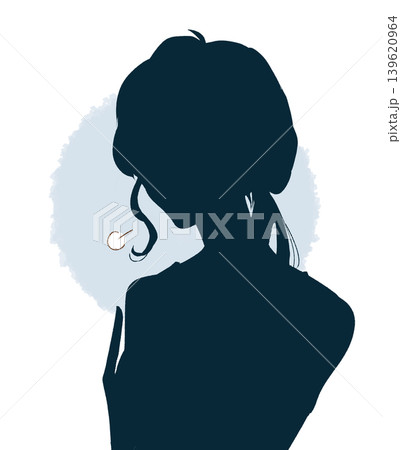 胸を押さえる女性 溜息 ネガティブ シルエット 胸を押さえる女性 溜息 ネガティブ シルエット 139620964