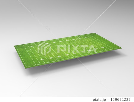 American football field on white background. 139621225