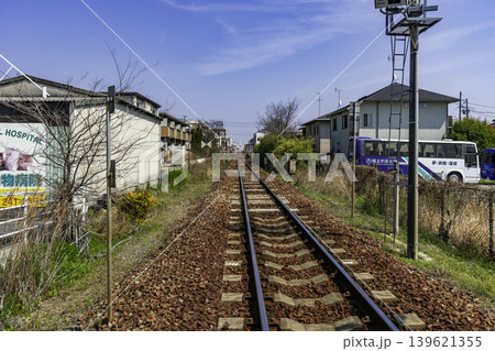 三門周辺 吉備線関高前踏切 線路 岡山県岡山市 三門周辺 吉備線関高前踏切 線路 岡山県岡山市 139621355