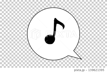 音符圖示對話框 - 簡約手繪風格插圖素材 音符圖示對話框 - 簡約手繪風格插圖素材 139621395