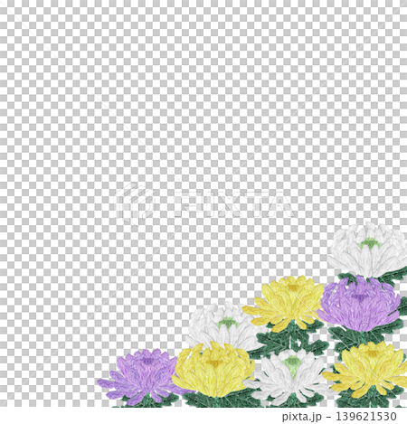 【菊花花框】手工刺繡插畫材料 139621530