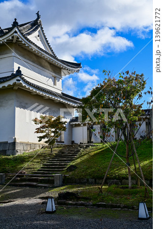 The inside of nijo jo castle, Kyoto, Japan. World Heritage Site. Major tourist attraction in Kansai region in Japan. Japan famous historic architecture. Building exterior and nature scene. 139621772