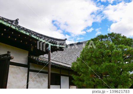 The inside of nijo jo castle, Kyoto, Japan. World Heritage Site. Major tourist attraction in Kansai region in Japan. Japan famous historic architecture. Building exterior and nature scene. 139621783