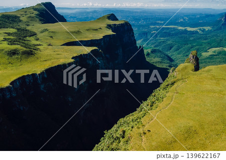 Amazing canyon in Urubici, Santa Catarina, Brazil. Aerial view 139622167