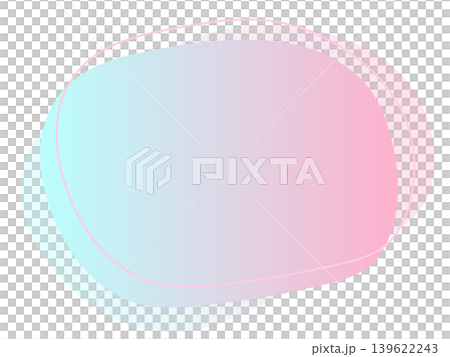 A fluid frame with a pink and light blue gradient. A fluid frame with a pink and light blue gradient. 139622243