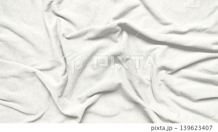 crumpled white fabric texture with natural wrinkles soft folds subtle shadows in minimalist macro composition crumpled white fabric texture with natural wrinkles soft folds subtle shadows in minimalist macro composition 139623407
