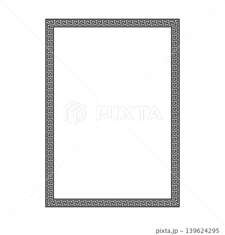 Greek Key Rectangle Frame Classic Meander Decorative Border Greek Key Rectangle Frame Classic Meander Decorative Border 139624295