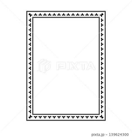 Elegant floral dot Greek frame featuring ornamental decorative motifs for invitations, branding, scrapbook, and printable designs. Elegant floral dot Greek frame featuring ornamental decorative motifs for invitations, branding, scrapbook, and printable designs. 139624300