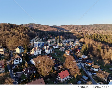 Soothing Agricultural Community Enveloped By Lively Fall Colors And Twisting Countryside Pathways 139624447