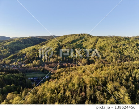 Morning Glow On Forest Rivers. Dawn Illuminates Tranquil Waters Beside Dense Forested Riverbanks 139624456