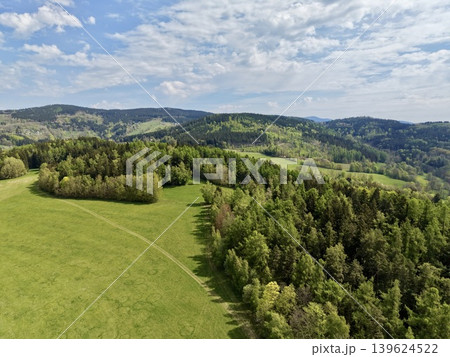 Tranquil Hillside Landscape Showcasing Twisting Pathways Surrounded By Trees And Expansive Meadows Tranquil Hillside Landscape Showcasing Twisting Pathways Surrounded By Trees And Expansive Meadows 139624522