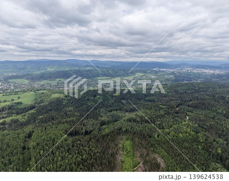 Topdown Imagery Capturing Ecosystem Borders And Agricultural Development Under Overcast Conditions 139624538