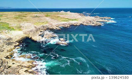 The coastal landscape showcases stunning views of clear waters and natures beauty The coastal landscape showcases stunning views of clear waters and natures beauty 139624580