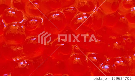 A Vibrant Serving of Salmon Roe Displayed Beautifully on a Plate for Culinary Delight A Vibrant Serving of Salmon Roe Displayed Beautifully on a Plate for Culinary Delight 139624703