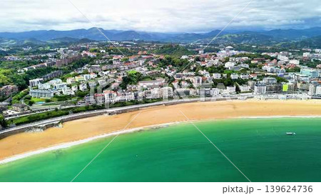 Breathtaking Aerial View of a Beautiful Coastal City Surrounded by Gorgeous Beaches Breathtaking Aerial View of a Beautiful Coastal City Surrounded by Gorgeous Beaches 139624736
