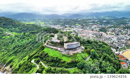 Stunning Aerial View of a Scenic Hilltop Location Offering a Perfect Cityscape Perspective Stunning Aerial View of a Scenic Hilltop Location Offering a Perfect Cityscape Perspective 139624856