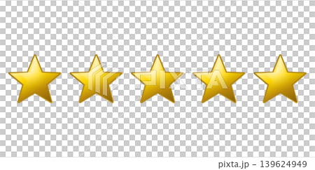 Five golden stars rating icon for customer review and feedback Five golden stars rating icon for customer review and feedback 139624949