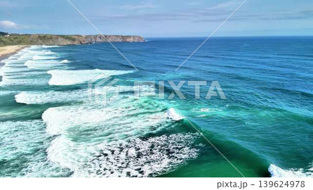 Experience the breathtaking beauty of coastal waves combined with a stunning beachview Experience the breathtaking beauty of coastal waves combined with a stunning beachview 139624978