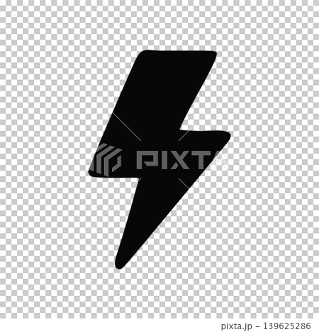 Bold Handdrawn Lightning Bolt Symbol Icon Represents Energy And Power Bold Handdrawn Lightning Bolt Symbol Icon Represents Energy And Power 139625286