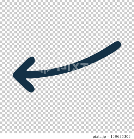 Dark Blue Hand Drawn Curved Arrow Pointing Left and Downward Motion Element Dark Blue Hand Drawn Curved Arrow Pointing Left and Downward Motion Element 139625303