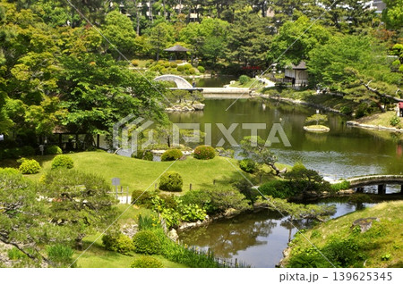 日本　広島　縮景園 139625345