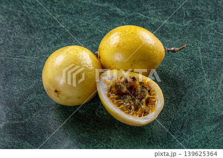 Sweet juicy tropical yellow Grinadilla 139625364