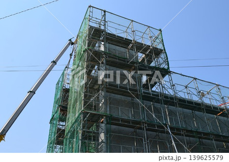 施工中の建設工事現場 施工中の建設工事現場 139625579