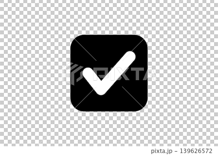 Check Mark Icon in Rounded Square Symbolizing Approval, Success, Confirmation and Completed Task Check Mark Icon in Rounded Square Symbolizing Approval, Success, Confirmation and Completed Task 139626572